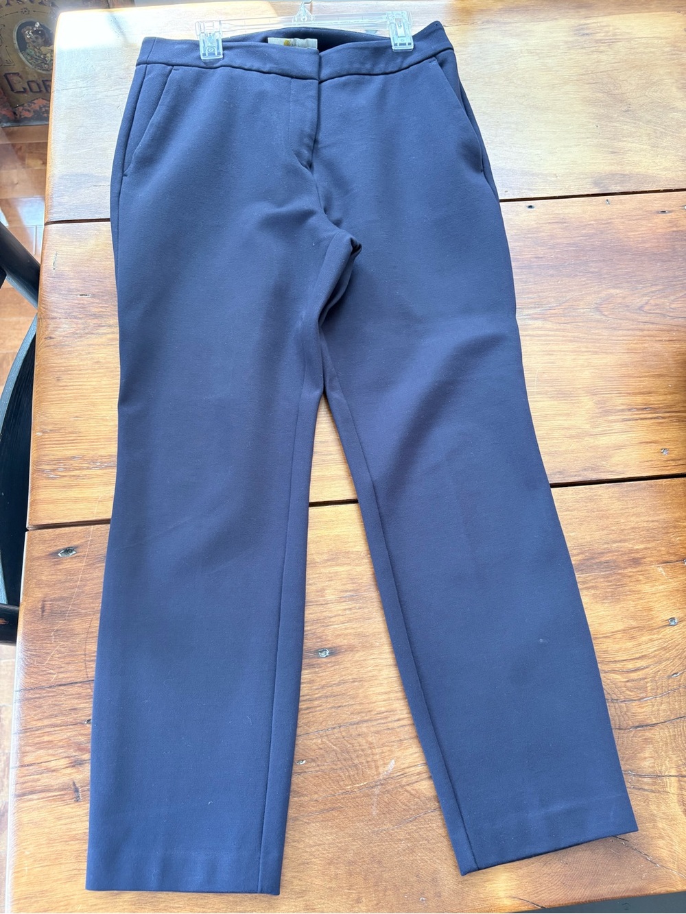 Women Navy Highgate Ponte Pants - Classic Straight Fit